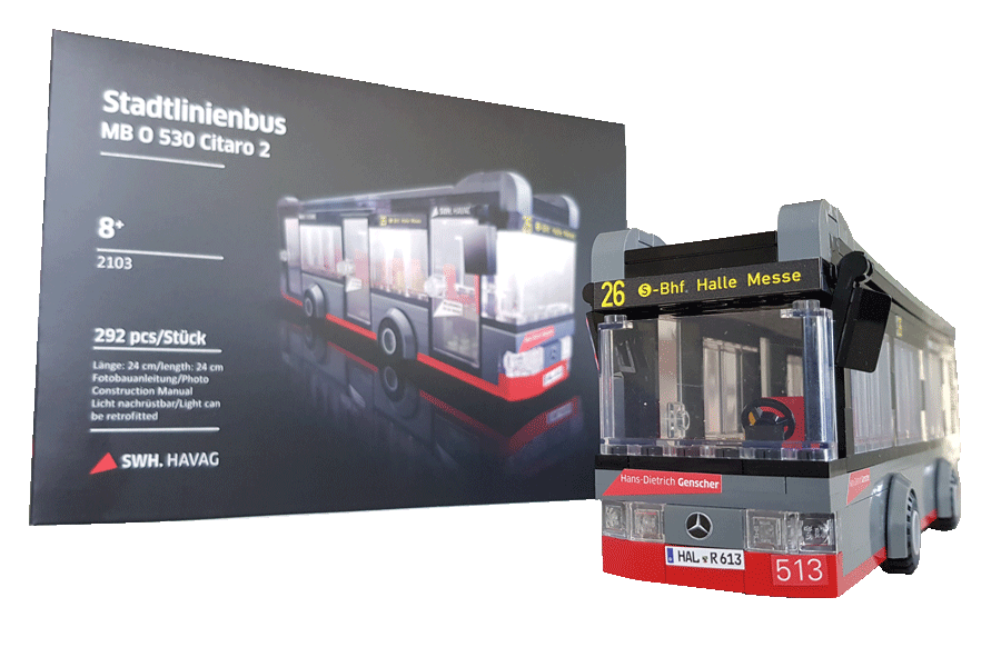 Lego-Bus mit Umkarton bzw. Verpackung